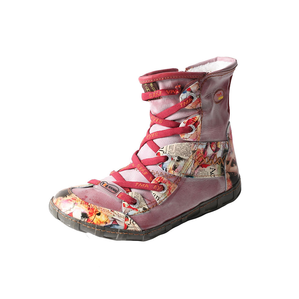 Thumbnail: TMA EYES Women's Camo PU Leather Fashion Short Duck Boots