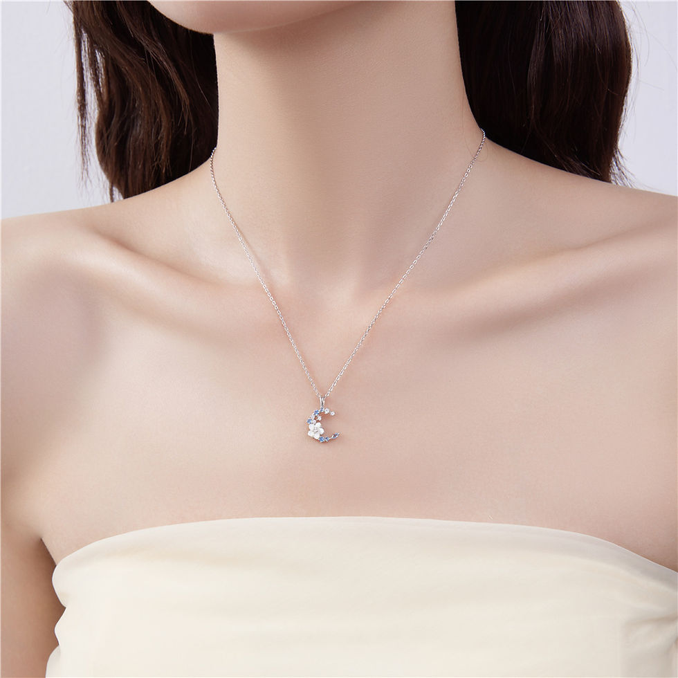 Minijatura: Sterling Silver Butterfly Moon Necklace