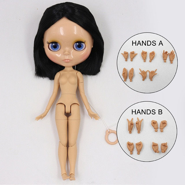 Thumbnail: ICY DBS Blyth doll 1/6 bjd tan skin joint body shiny face 30cm toy girls gift