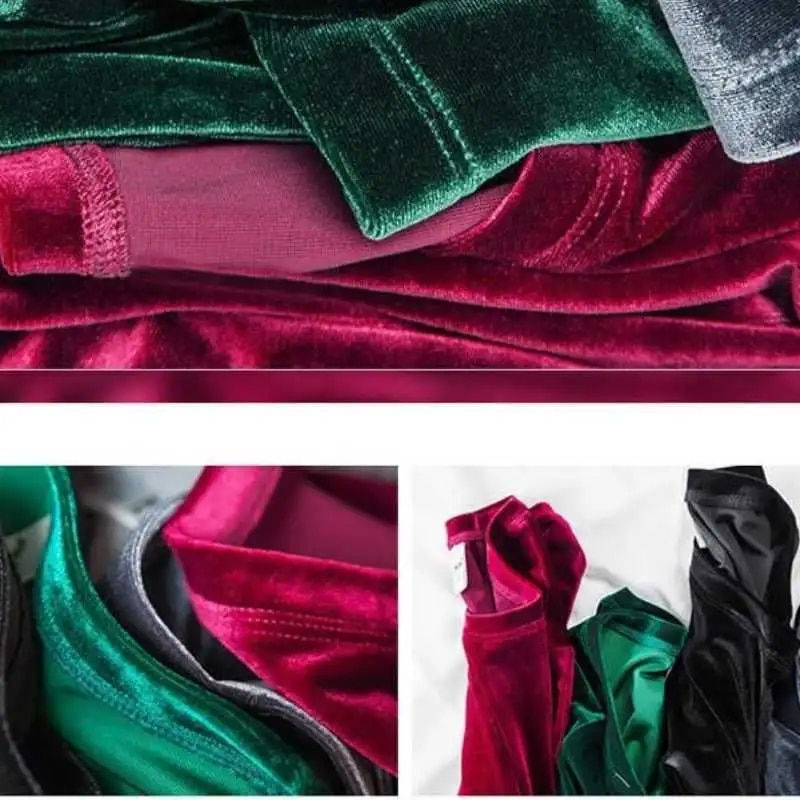 Thumbnail: Spring Long Sleeve Loose Early Autumn T-shirt Women Gold Velvet Short Paragraph