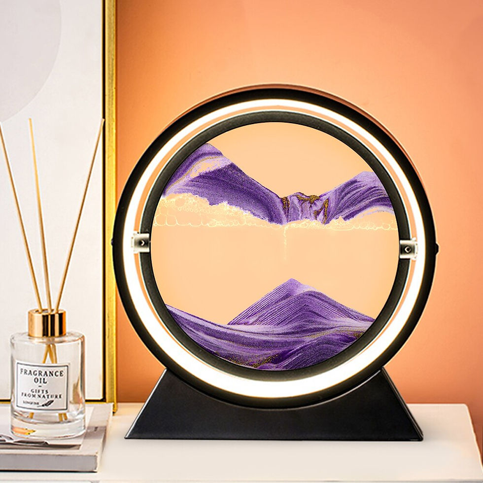 Thumbnail: 3D Hourglass Creative Quicksand Table Lamp Moving Sand Art Picture Deep Sea