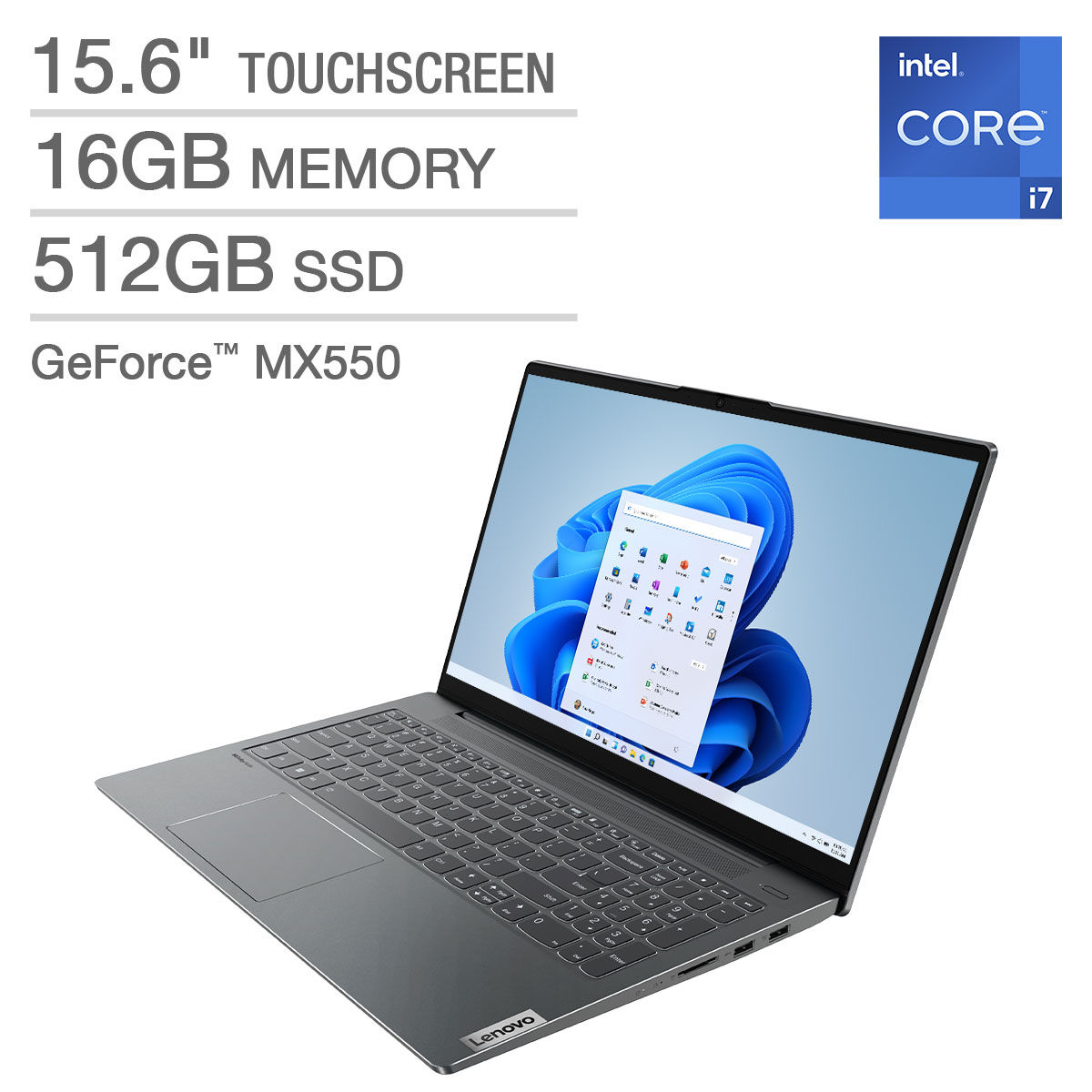 Lenovo IdeaPad 5 15.6" Touchscreen Laptop - 12th Gen Intel Core i7-1255U