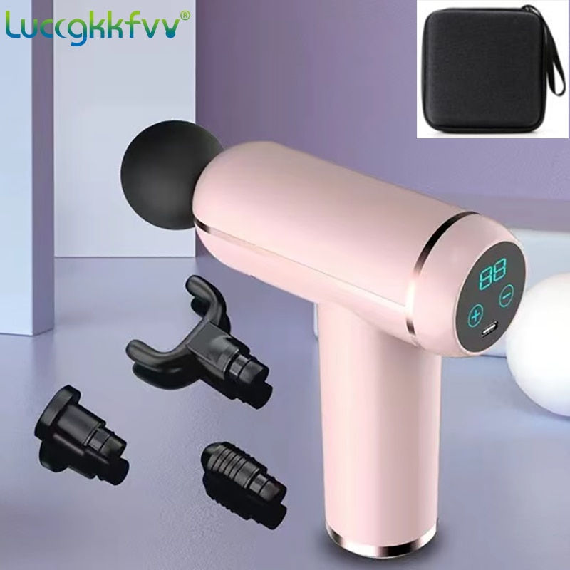 Miniaturebillede: LCD Display Massage Gun Portable Percussion Pistol Massager Body Neck Deep Tiss
