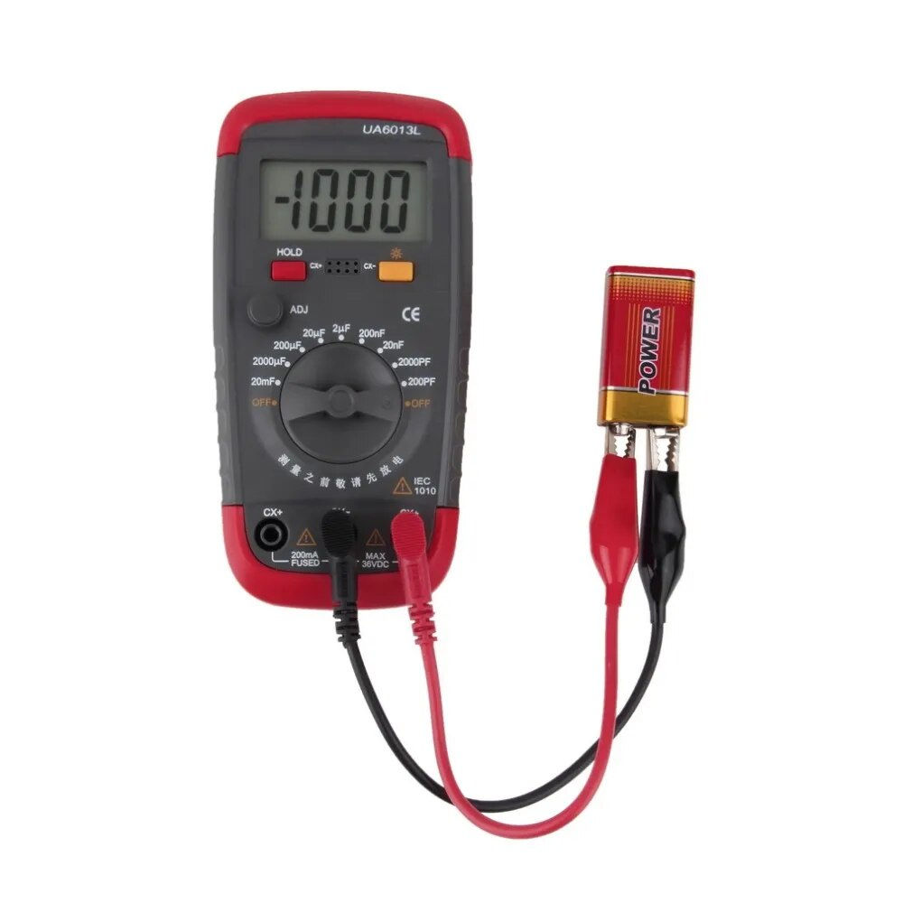Newest UA6013L Auto Range Digital LCD Capacitor Capacitance Test Meter 0.1 to 2