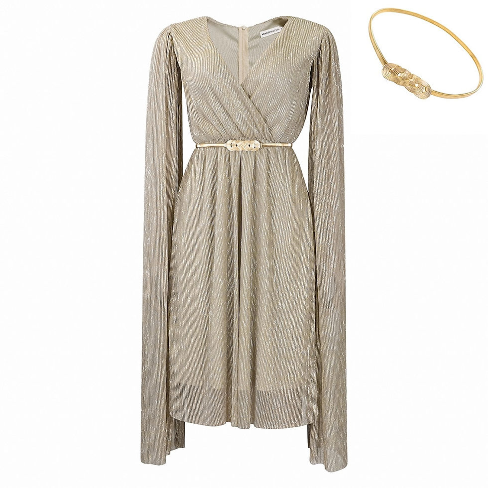 Thumbnail: 2023 Autumn Promotion Women's Dress Open Arm Sleeves A-line Dress Evening High
