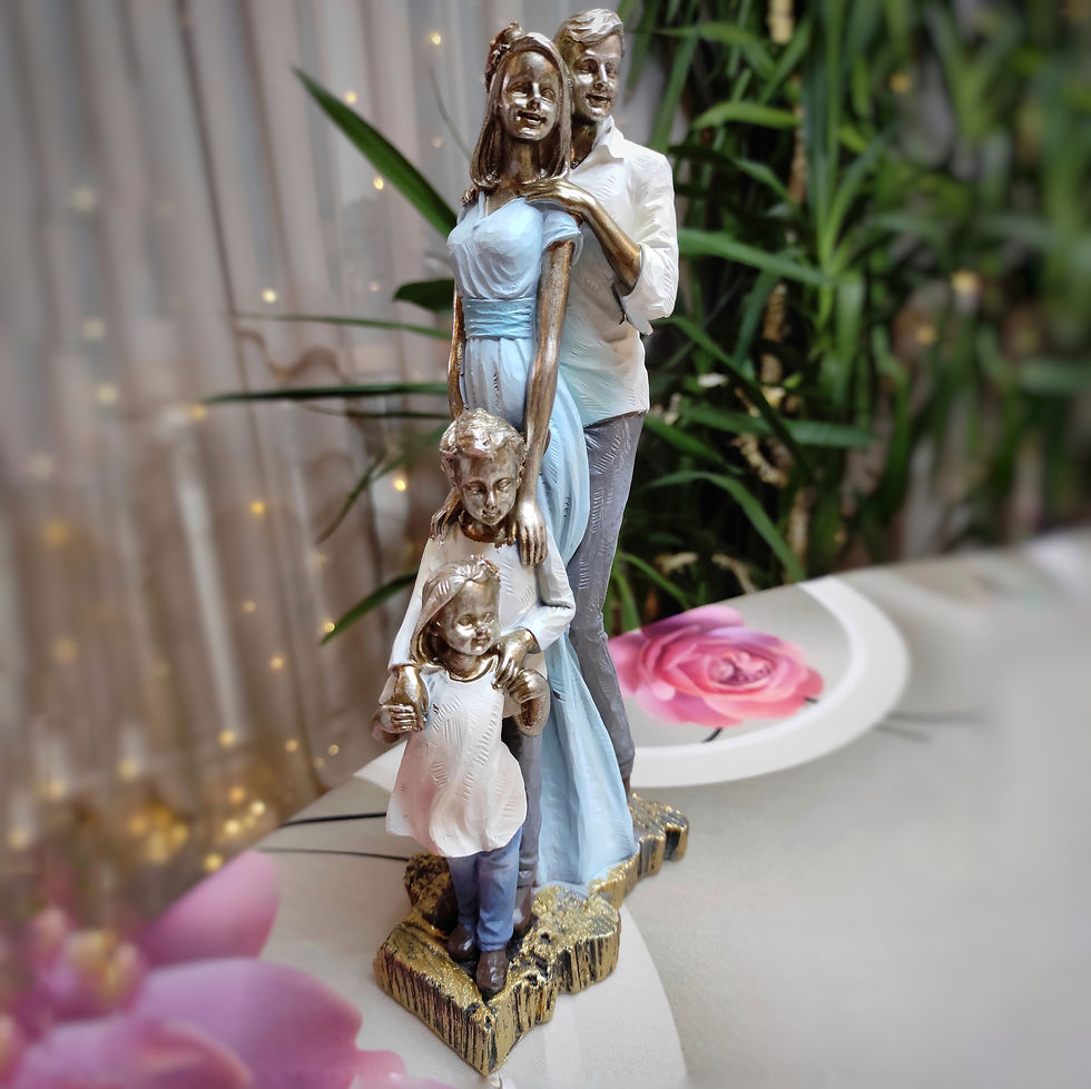 Miniatura: Zayton Family Statues Resin Crafts Home Decoration Sculptures Figures Funiture