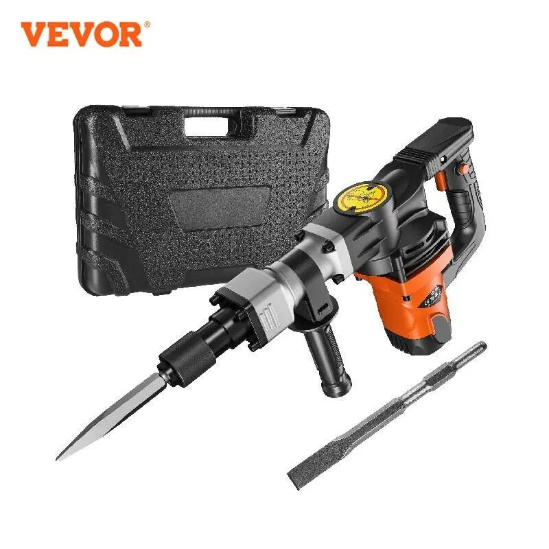 VEVOR 1400W Demolition Jack Hammer Electric Jackhammer Heavy Duty 2900 BPM Conc