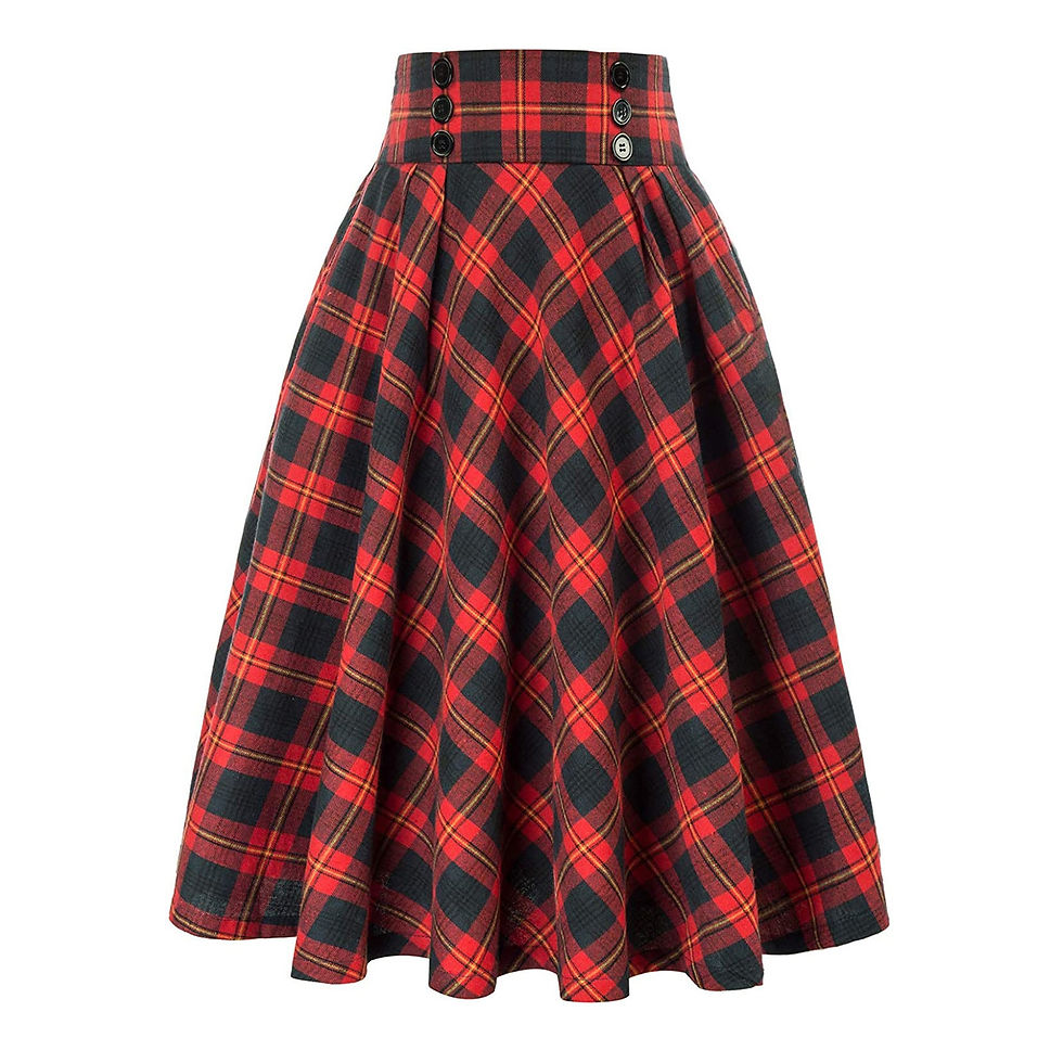 Thumbnail: Vintage High Waisted Pleated Skirt Women Fashion Casual Long Skirt Vintage High