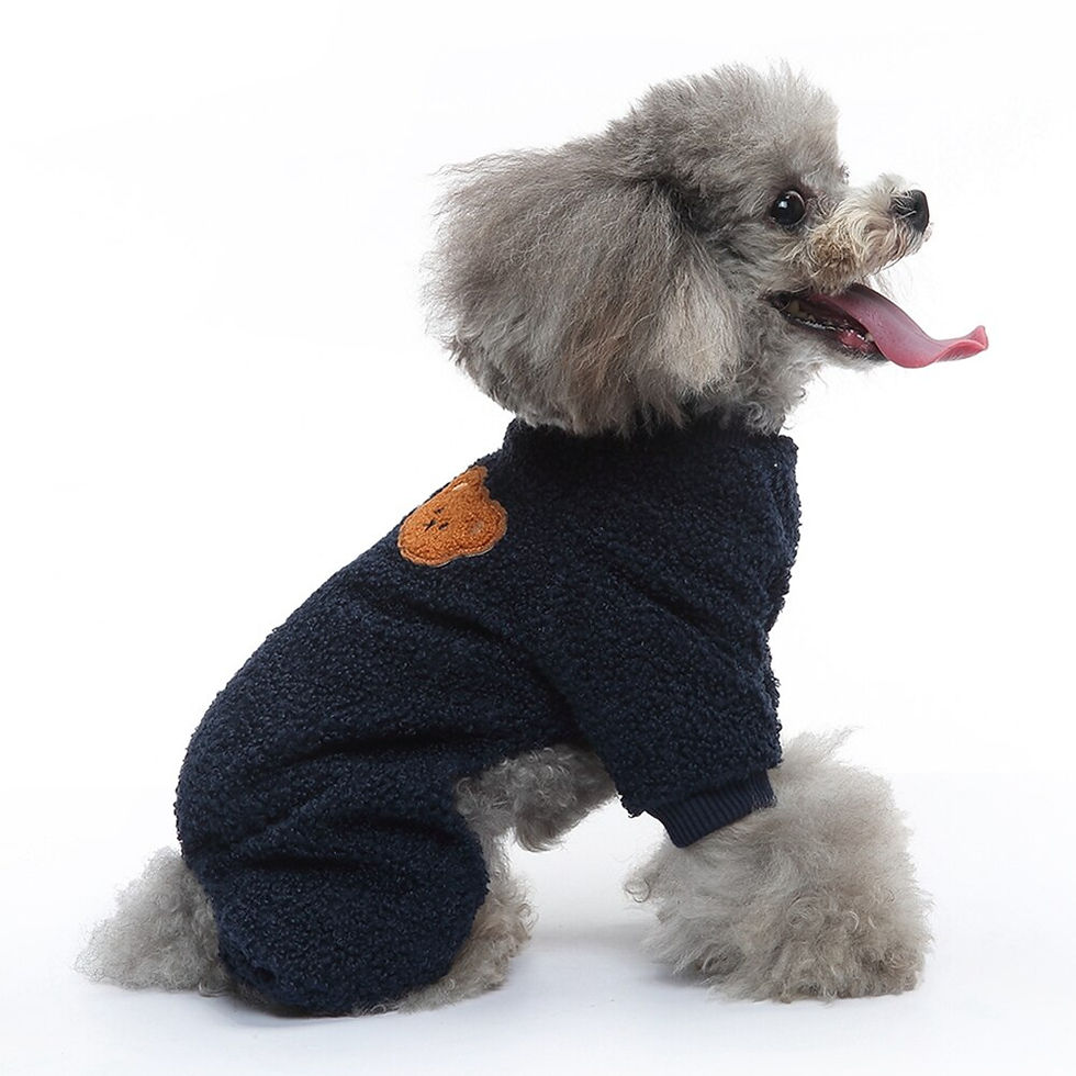 Thumbnail: Furry Winter Autumn Pet Pajamas Warm Thick Jumpsuit Clothes Teddy Puppy Cat Kee