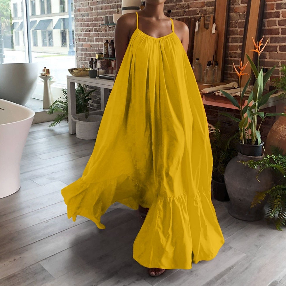 Thumbnail: Women Camisole Oversized Maxi Dresses Summer Casual Spaghetti Strap Loose Backl