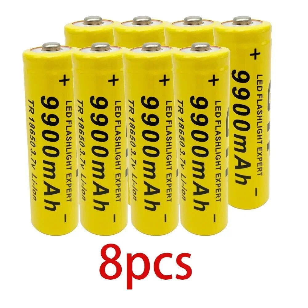 100% New 18650 3.7V 9900mAh rechargeable lion battery for Led flash light batt