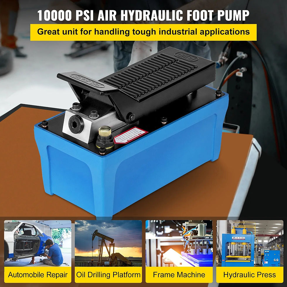 Thumbnail: VEVOR Air Hydraulic Pump Pneumatic Hydraulic Foot Pump 10000PSI for Heavy Machi