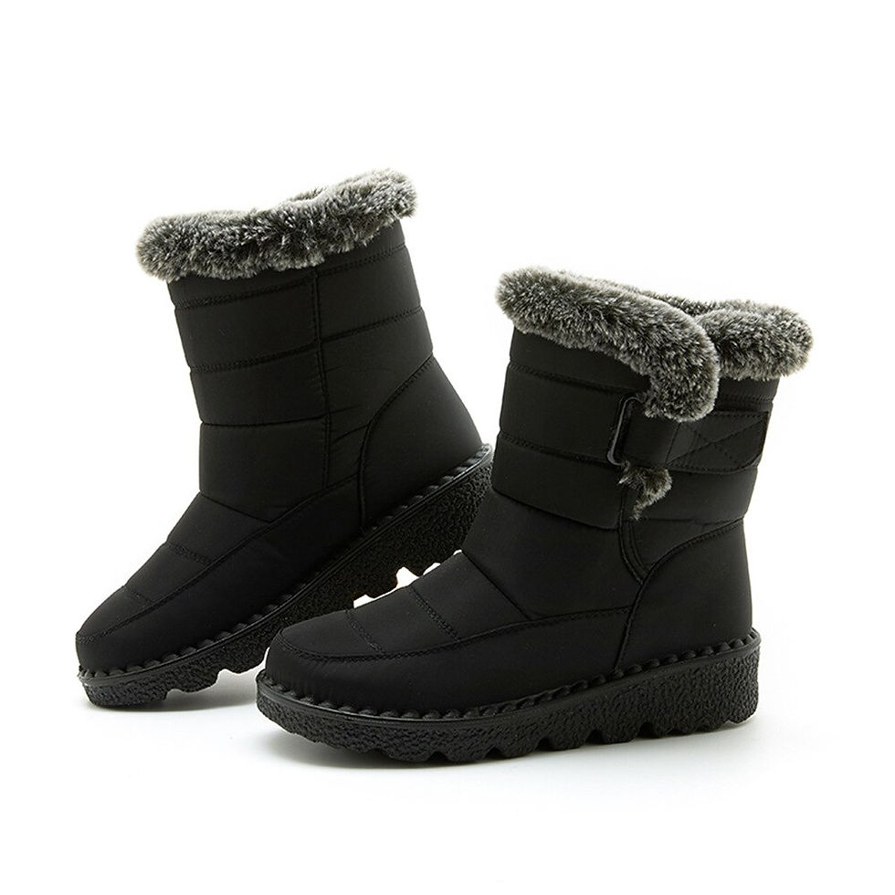 Thumbnail: Waterproof Winter for 2023 New Faux Fur Long Platform Snow Warm Cotton Couples