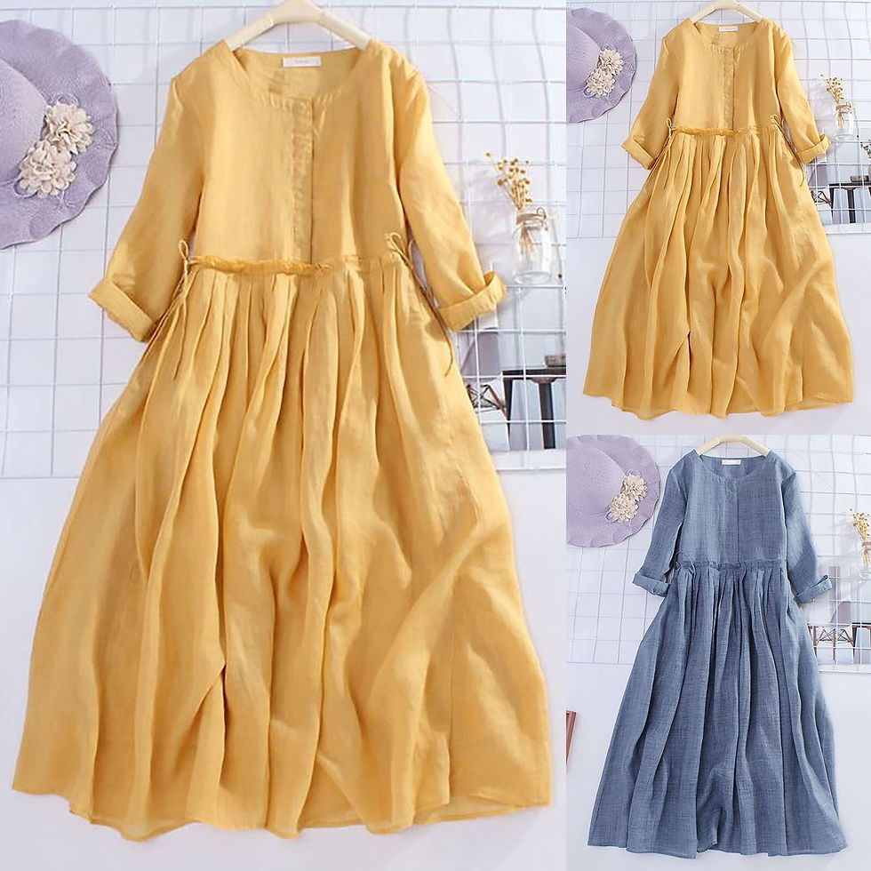 Sīktēls: Rose Dress Bridesmaid Spring And Summer Cotton And Linen Baptism Casual