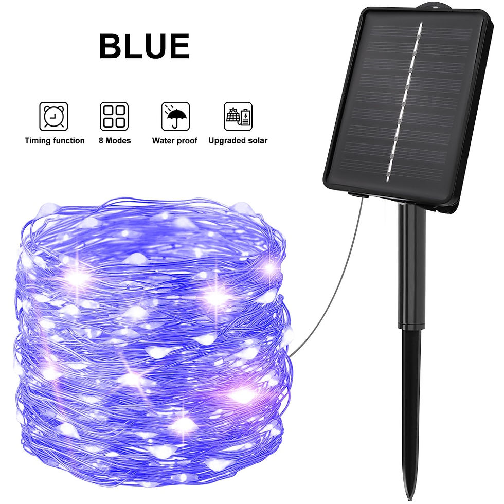 Thumbnail: LED Outdoor Solar Lamp String Lights timing 200/300 LEDs Fairy Holiday Christma
