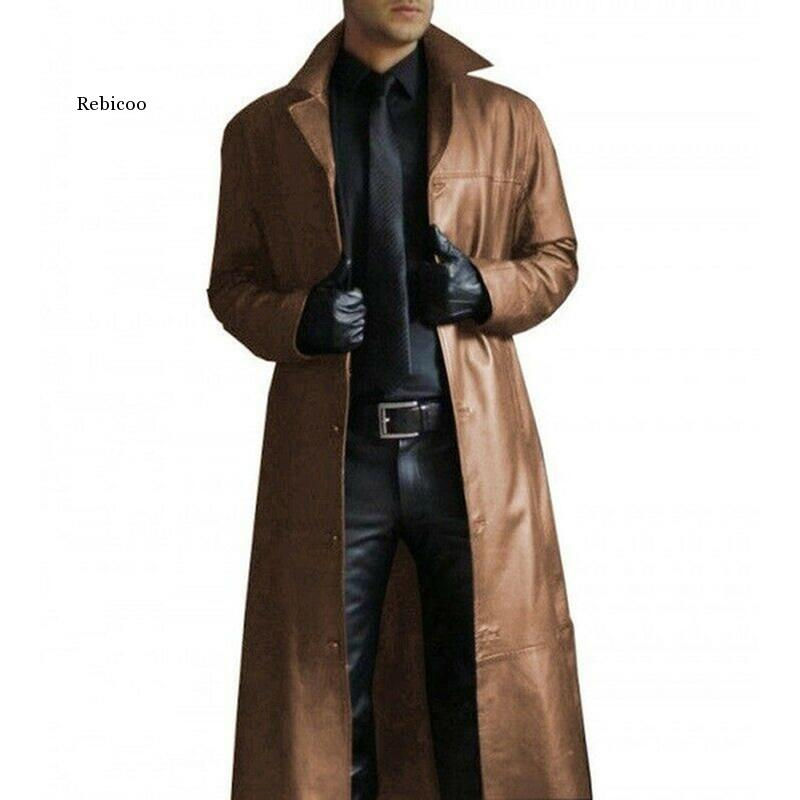 Thumbnail: 5Xl Spring Autumn Faux Leather Coat Men Jackets Coat Streetwear Mens Clothing C