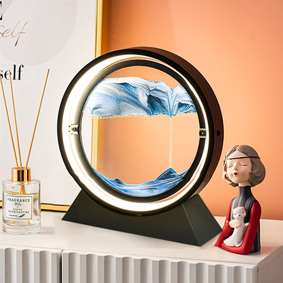 Miniature : LED Table Lamp Moving 3D Sand Art Picture Deep Sandscape In Motion Display