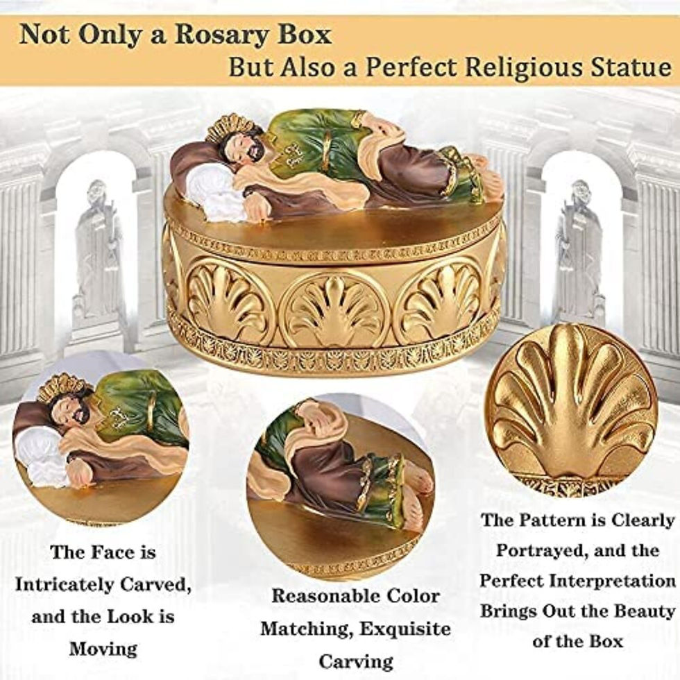 Minijatura: Golden Sleeping St Joseph Statue Rosary Boxes Sleeping St Joseph Statues