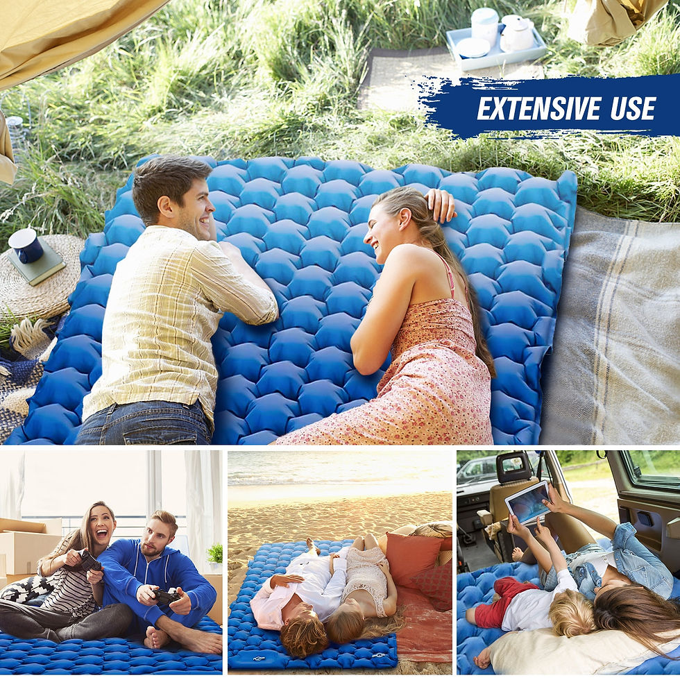 Thumbnail: 2 Person Camping Mat Lightweight Air Mattress Waterproof Outdoor Sleeping Gear