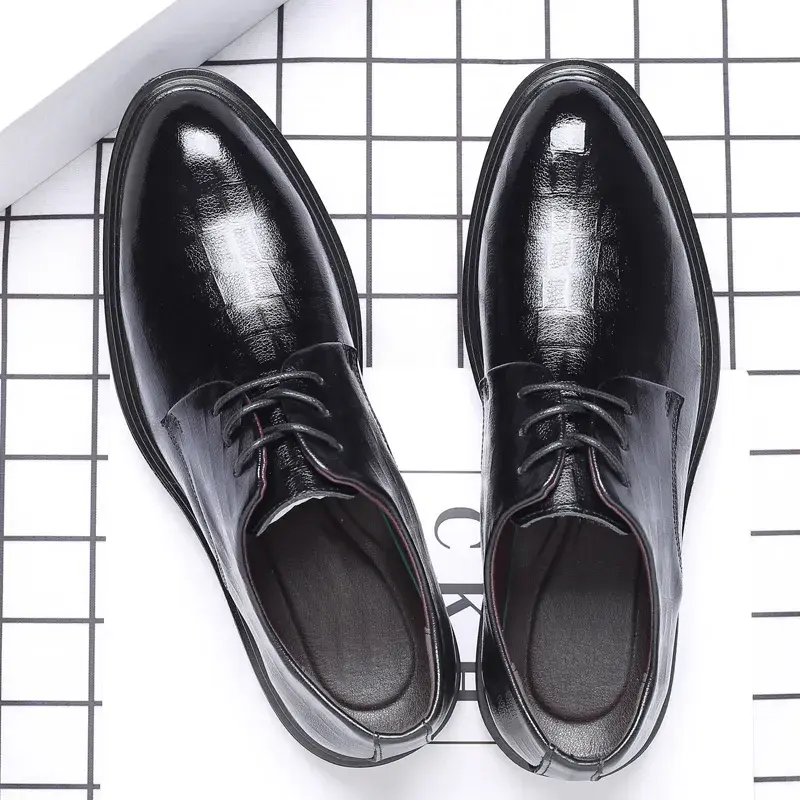 Men's leather shoes Men's business dress shoes Low top men's shoes groom married