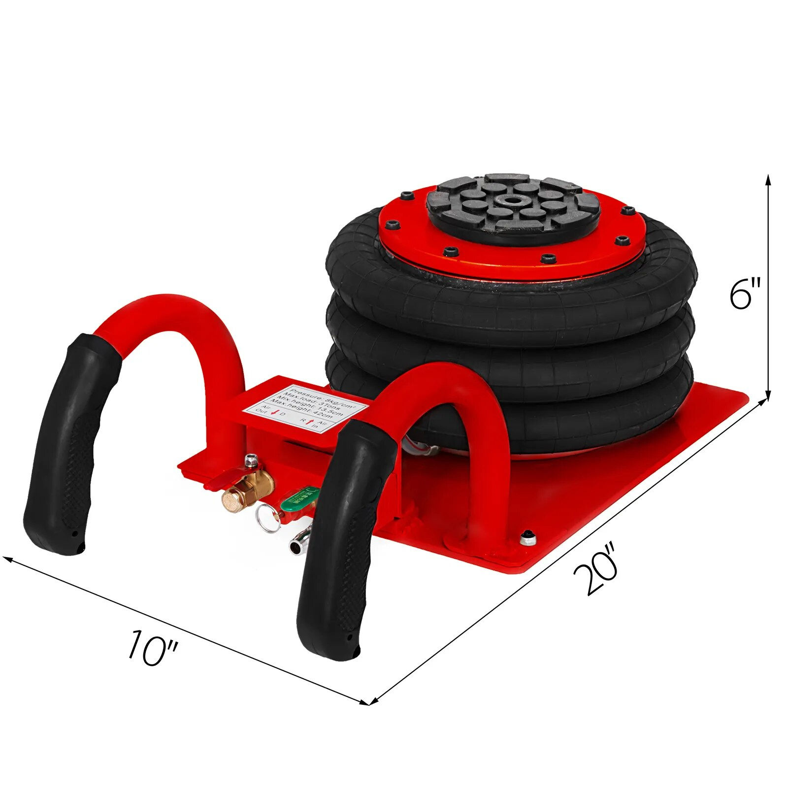 VEVOR 2 / 3 Ton Car Jack Double / Triple Bag Air Jack Pneumatic Jack Fast Lifti