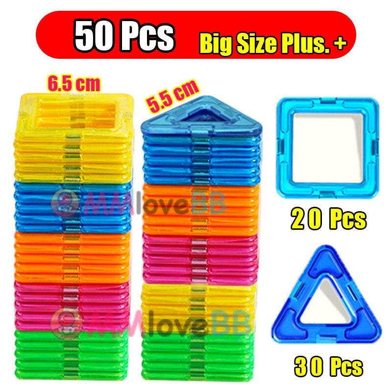Thumbnail: Magnetic Building Blocks Big Size and Mini Size DIY Magnets Toys for Kids Desig