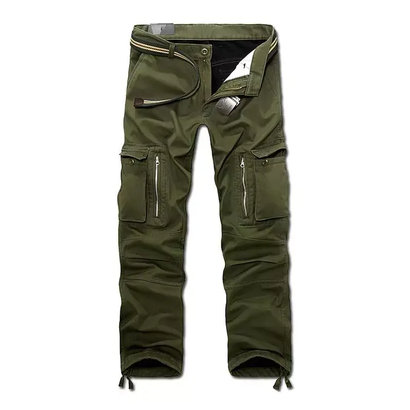 Miniature : Warm Winter Men's Pants Brown Pants Black Pants Men  Mens Clothing Cargo