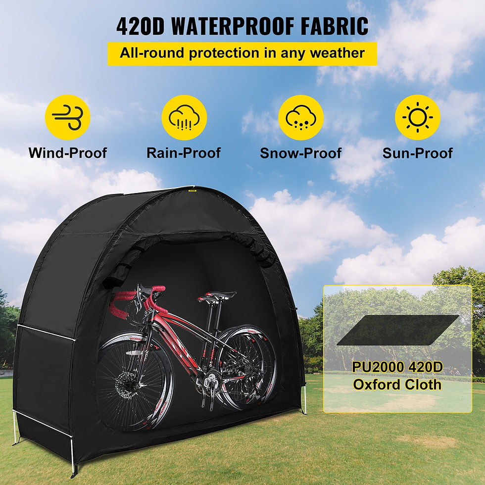 Thumbnail: VEVOR Bike Cover Storage Tent 420D Oxford Portable Outdoor Waterproof
