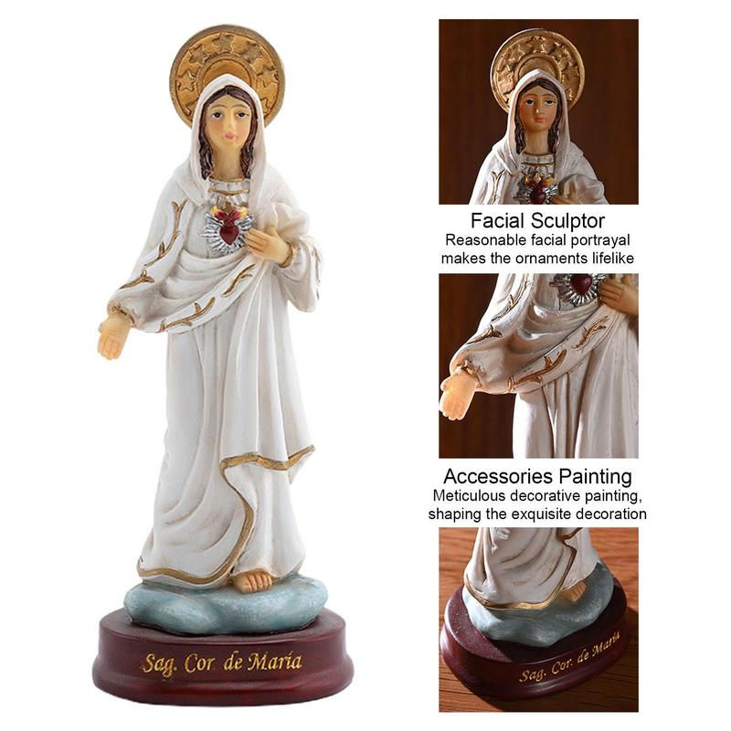 Thumbnail: Jesus Virgin Mary Statue Resin Christianity Sculpture Exquisite Atmosphere Art
