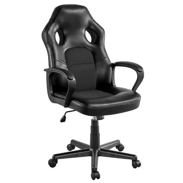 Thumbnail: SmileMart Adjustable Swivel Artificial Leather Gaming Chair, Blue furniture  ga