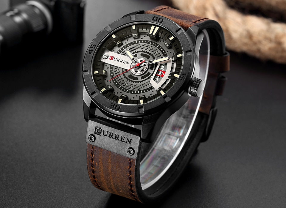 Thumbnail: Luxury Watch Brand CURREN Men Military Sports Watches Men's Quartz Date Clock M