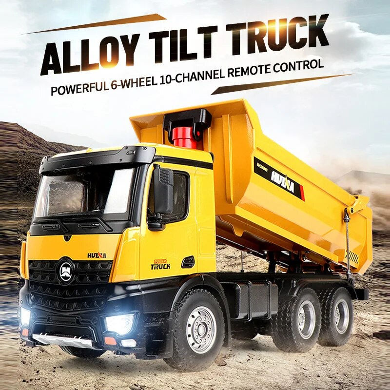 Miniaturebillede: Strongest best 1/14 10 channels 2.4GHz Radio Control Alloy Dump Truck Huina 158