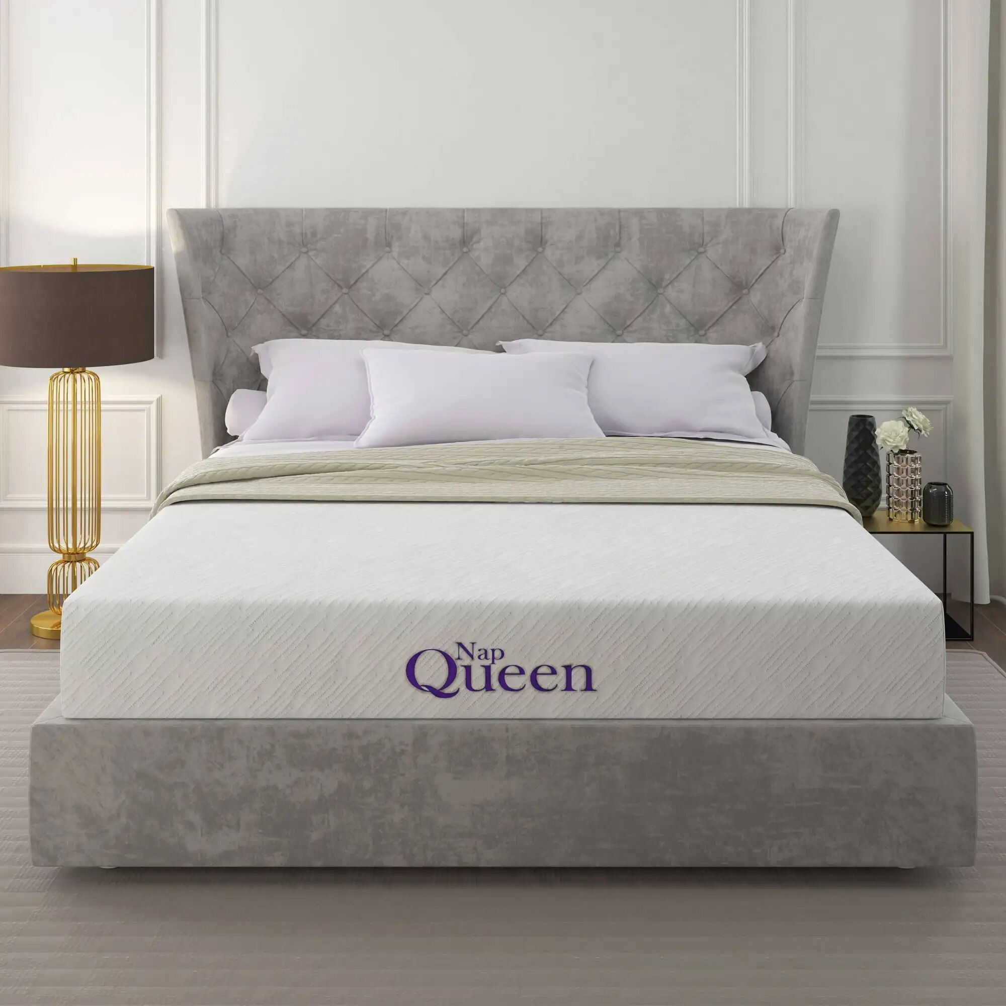 NapQueen Elizabeth 10" Gel Memory Foam Mattress, Full bedroom furniture matress