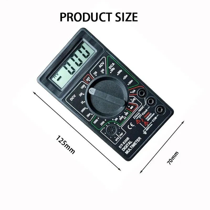DT830B LCD Digital Multimeter Ammeter AC DC Voltmeter Mini Hand Held Digital Mu