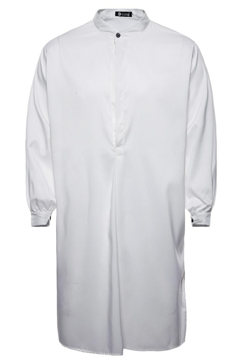 Thumbnail: Arabic Style Fashion Simple Long Men's Shirt Muslim Style Robe Middle Eastern R