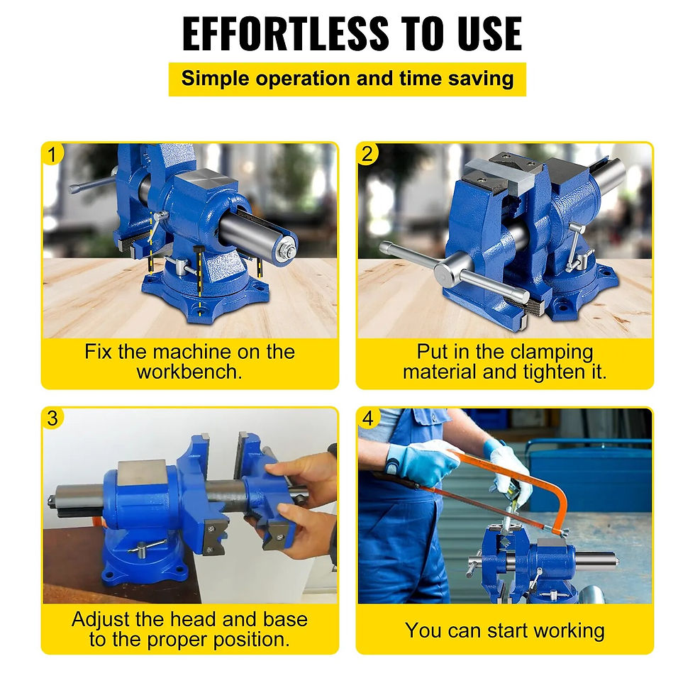 Thumbnail: VEVOR Multipurpose Bench Vise  4in 5in Heavy Duty Ductile Cast Iron With 360° S