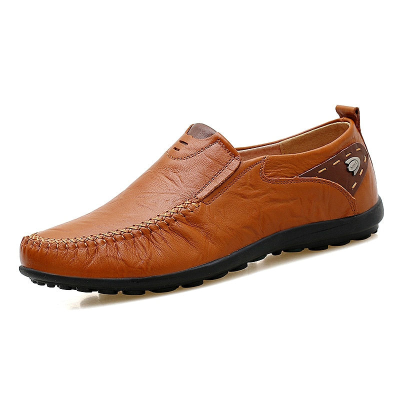 Thumbnail: Leather Shoes Men Fashion Leather Genuine High Quality Luxury Brand Comfortable