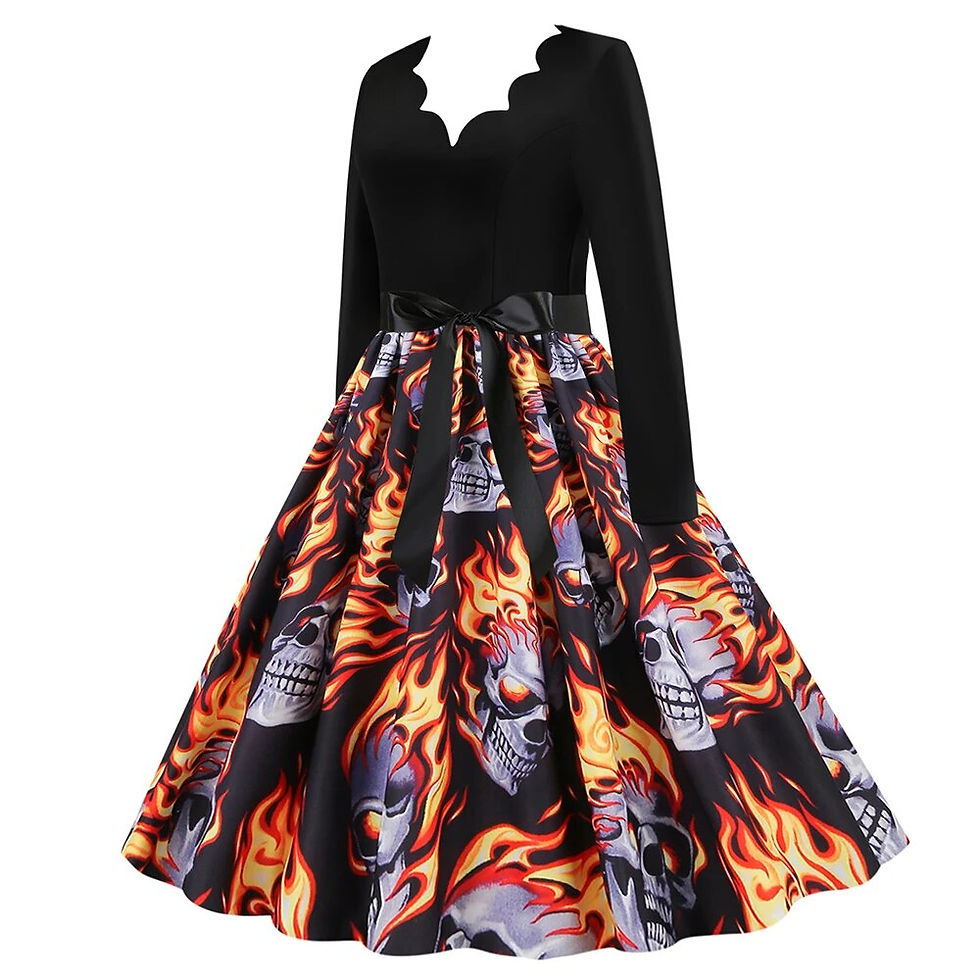 Thumbnail: Plus Size Halloween Dress for Women Clothing 2023 Oversized Winter Long Sleeve