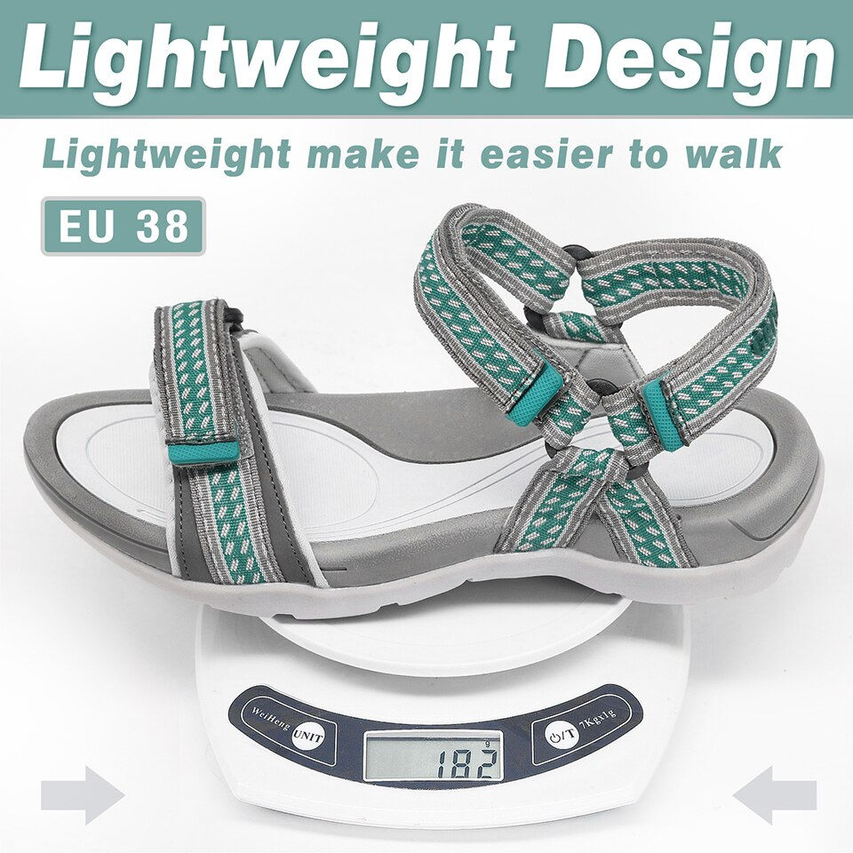 Thumbnail: GRITION Womens Sandals Outdoor Casual Walking Sandals Lightweight Female