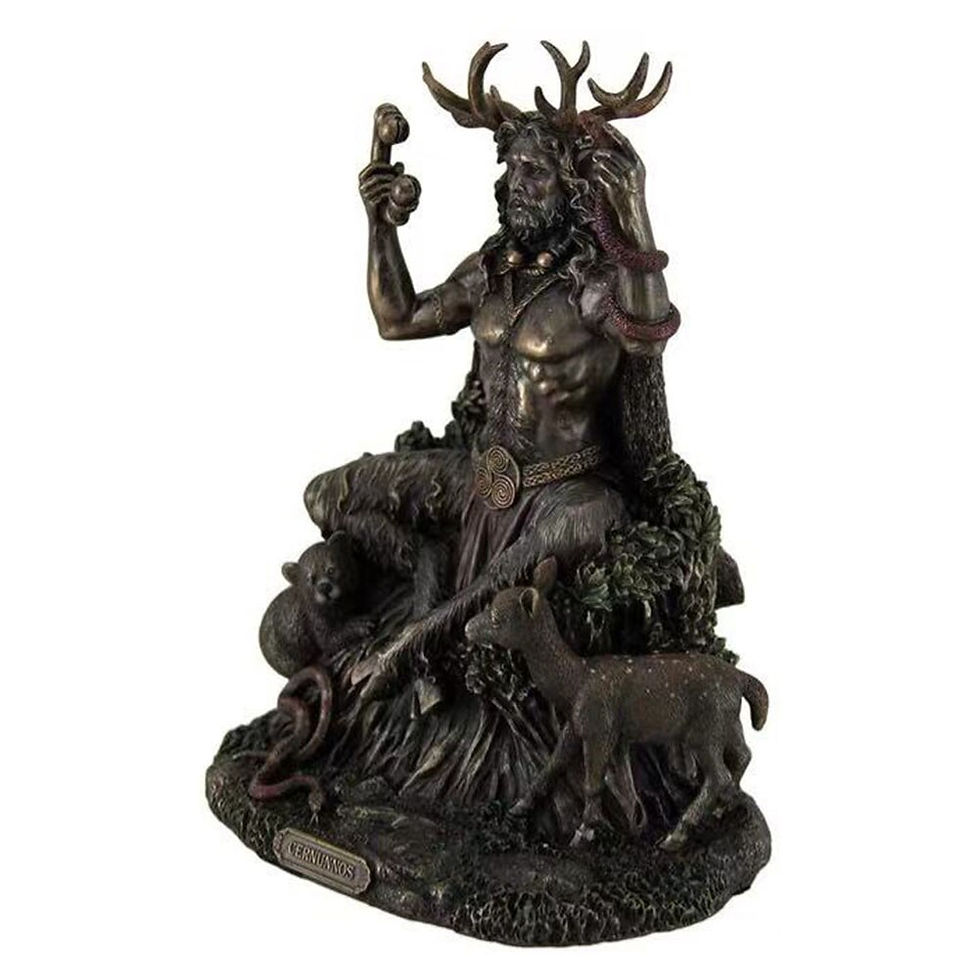 Thumbnail: Cernunnos Horned Animal God Sculpture Resin Landscape Underworld Figurine