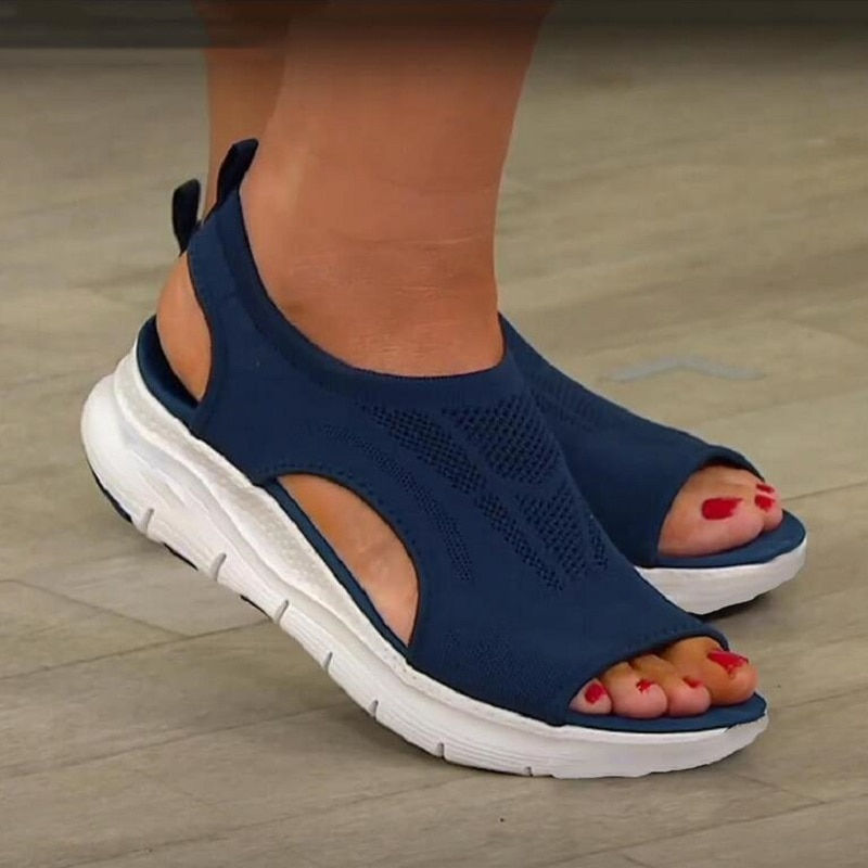 Miniatura: Women Sandals 2022 Summer Mesh Casual Sandals Ladies Wedges Outdoor