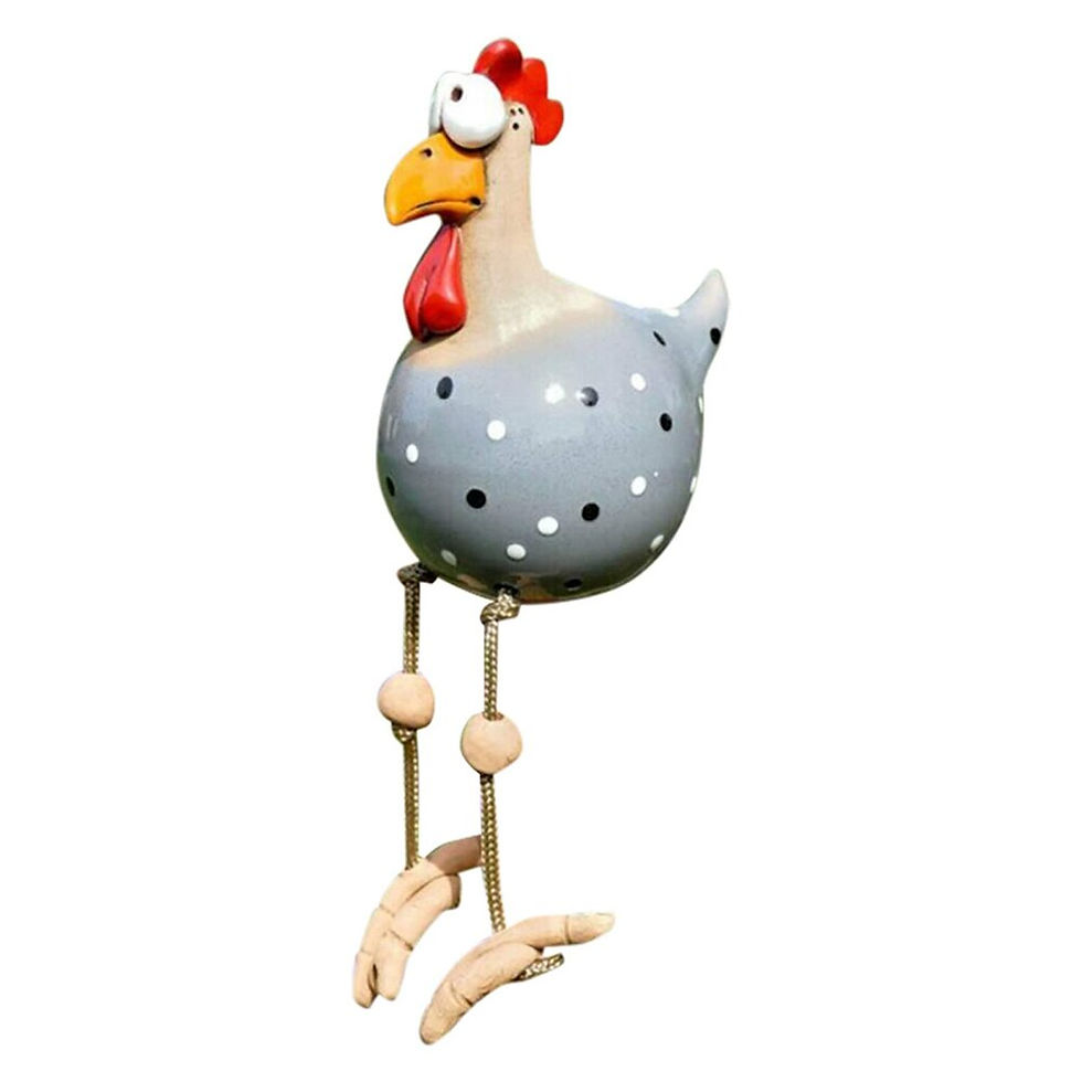 Thumbnail: 2021 Chicken Figure Sculpture Garden Cute Resin Plug Animal Rooster Statue