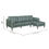 Thumbnail: Harstine Leather Chaise Sectional