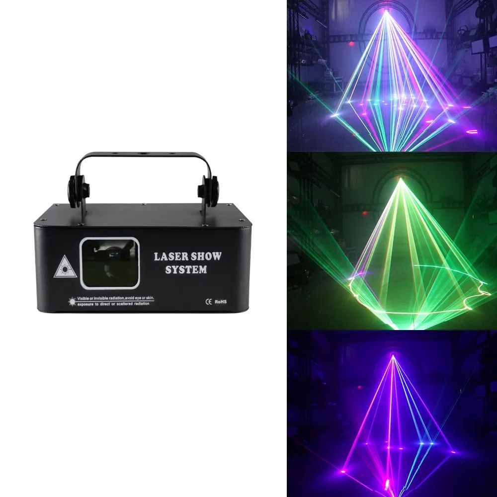 500mW Laser Light Holiday Stage Device 90-240V RGB 3D DJ Equipment Disco Chris