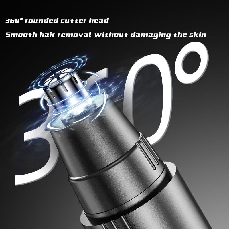 Miniaturebillede: Black Electric Nose Hair Trimmer For Men And Women Available With Low Noise Hig