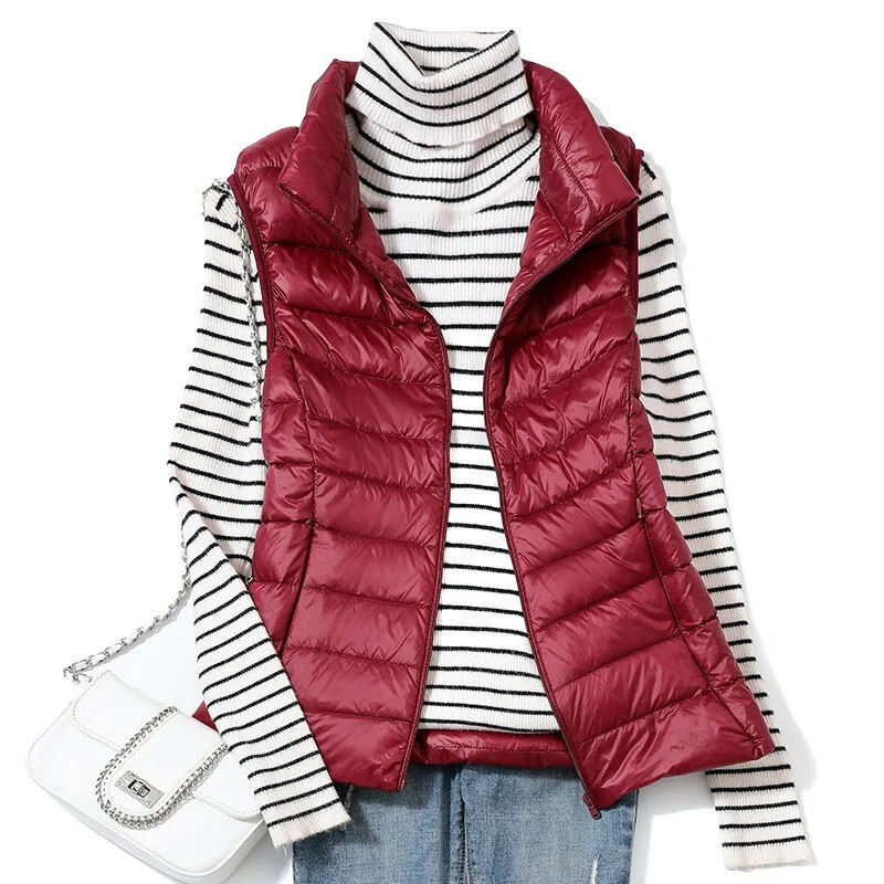 Thumbnail: Autumn Spring Women Lightweight Sleeveless Jackets 2023 New Arrivals Female Off