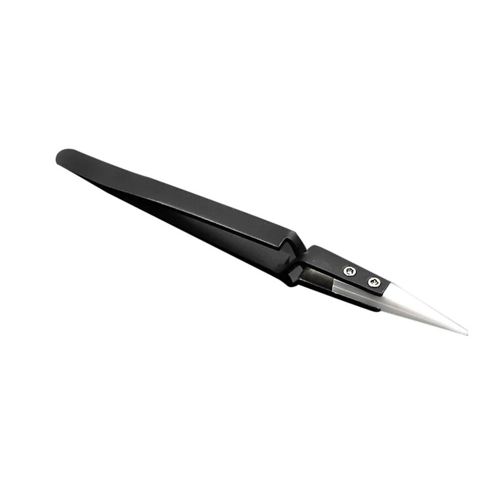 Thumbnail: Anti-Static Ceramic Tweezers Stainless Steel Industrial Ceramic Tweezers Insula