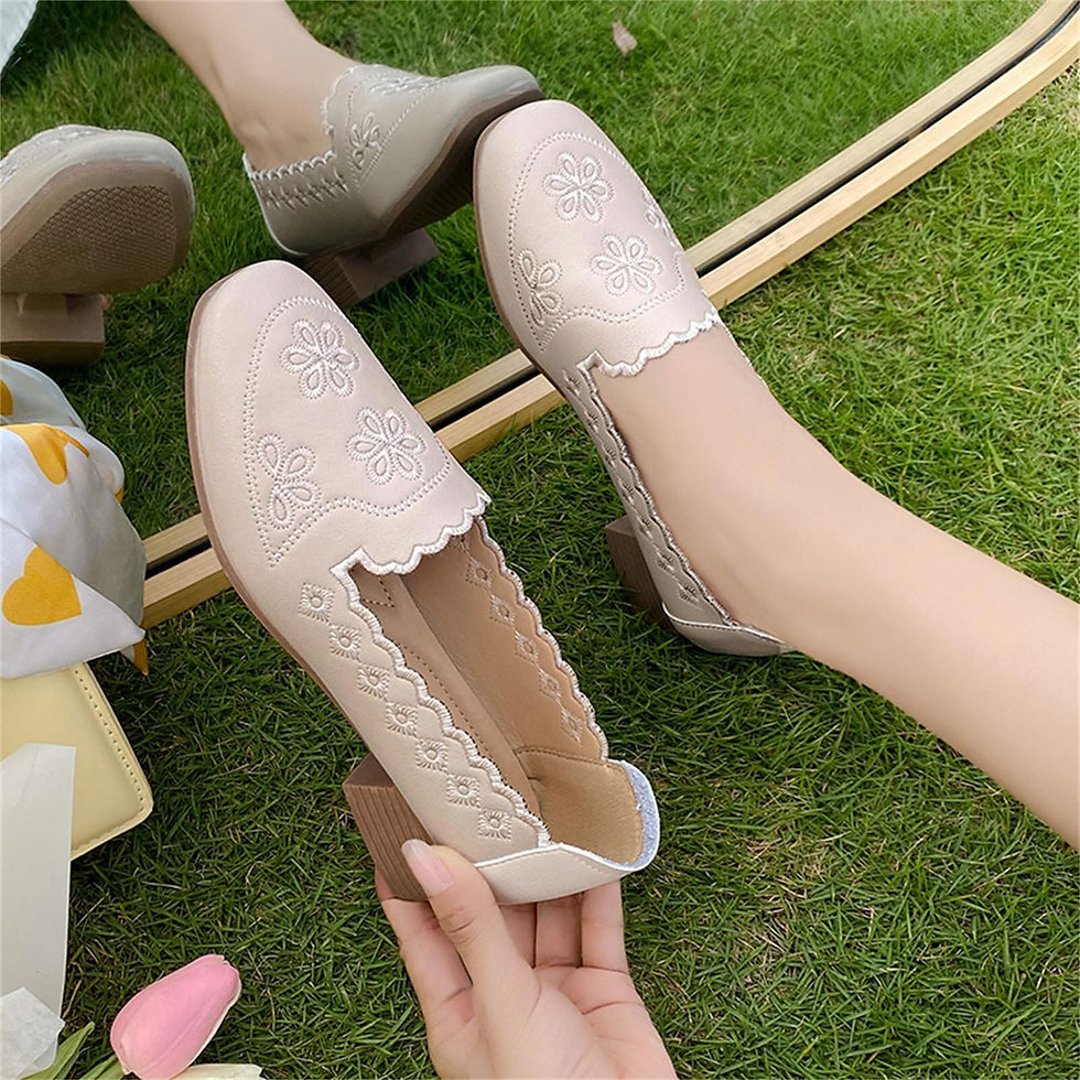 ภาพขนาดย่อ: Fashion Women Flat Shoe Elegant Shallow Low-heeled Sandals 2022 Beige Korean Sl
