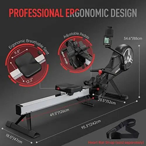 Miniatúra: Machine - Air &  Resistance Rowing Machines for Home Use, Commercial Grade Fold