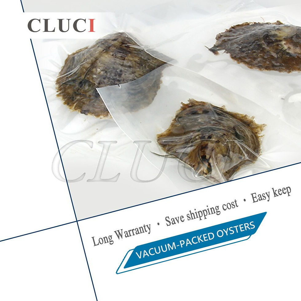 ภาพขนาดย่อ: CLUCI 100pcs 7-8mm Akoya Round Pearl in Oyster Vacuum Packed Oysters with Pearl